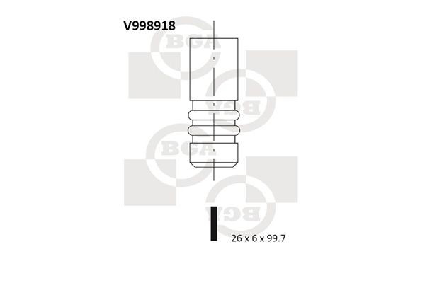 BGA Sisselaskeventiil V998918 Sisselaskeventiil MAZDA BGA V998918