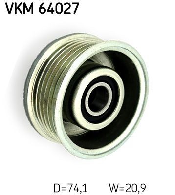 SKF Styrrulle, drivrem VKM 64027 Byta Löprulle Mazda 2 DE kostnad SKF VKM 64027