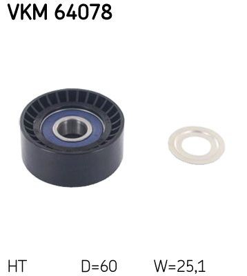 SKF Strammehjul, kilerem VKM 64078 VKM 64078 Strammerull MAZDA 5 SKF
