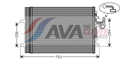 AVA COOLING SYSTEMS Kondensaator, kliimaseade VO5161D AVA COOLING SYSTEMS VO5161D Kliimaradiaator VOLVO V40 Hatchback (525, 526) odav