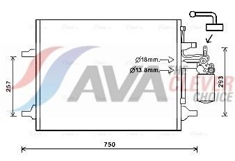 AVA COOLING SYSTEMS Condensor voor airco VO5166D AVA COOLING SYSTEMS VO5166D Airconditioning condensor Volvo XC60 I prijs