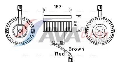 AVA COOLING SYSTEMS Heater blower motor VO8177 AVA COOLING SYSTEMS VO8177 Volvo s60 1 heater fan motor replacement