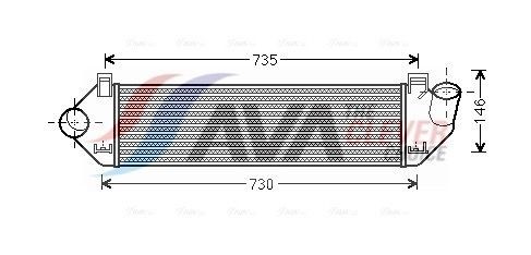 Ιντερκούλερ AVA COOLING SYSTEMS VOA4134 AVA COOLING SYSTEMS VOA4134 Ψυγείο αέρα υπερπλήρωσης Volvo S40 1999