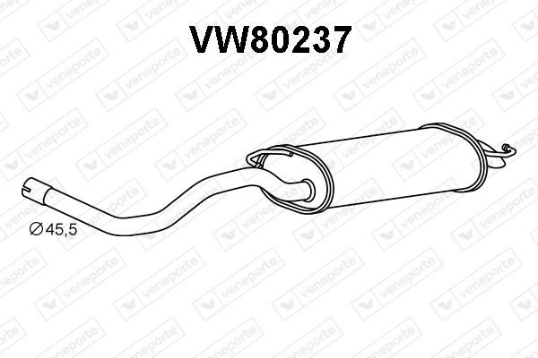VENEPORTE Einddemper VW80237 Demper SEAT VENEPORTE VW80237