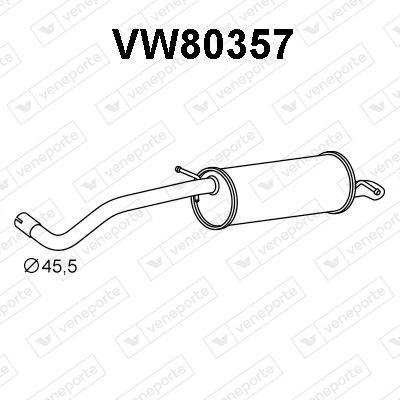 VENEPORTE Lõppsummuti VW80357 VW80357 Summuti pütt SKODA FABIA VENEPORTE