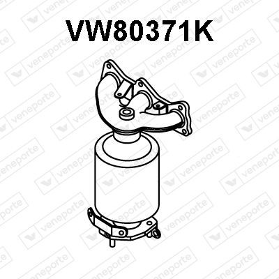 VENEPORTE Katalysatorbocht VW80371K VW80371K VENEPORTE Uitlaatspruitstuk kopen