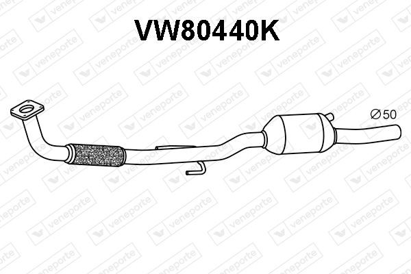 VENEPORTE Katalysator VW80440K Seat CORDOBA Uitlaat katalysator VENEPORTE VW80440K