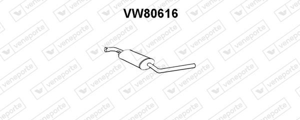 VENEPORTE Μεσαίο σιλανσιέ VW80616 Μεσαίο καζανάκι VENEPORTE Mercedes-Benz E-class VW80616