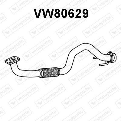 VENEPORTE Avgasrör VW80629 SEAT avgasrör VENEPORTE VW80629