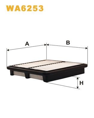 WIX FILTERS Filtro aria WA6253 WIX FILTERS WA6253 Filtro dell'aria Chevrolet Spark M 150 originale prezzo