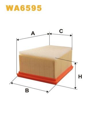 WIX FILTERS Filtro de ar WA6595 WIX FILTERS WA6595 Filtro de ar Renault DUSTER originais