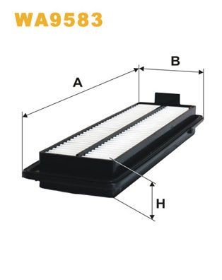WIX FILTERS Ilmansuodatin WA9583 Ilmansuodatin WIX FILTERS Pituus: 361 mm, Suodatinpanos
