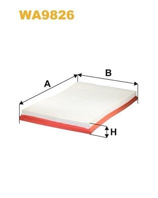 WIX FILTERS Filtro de ar WA9826 Filtro de ar WIX FILTERS Mercedes-Benz Classe A WA9826