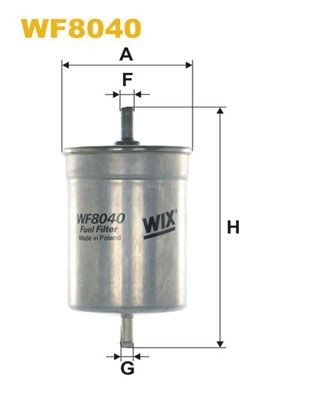 WIX FILTERS Polttoainesuodatin WF8040 280i Cabriolet polttoainesuodatin (diesel ja bensa) WIX FILTERS WF8040