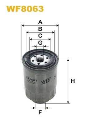 WIX FILTERS Filtro de combustível WF8063 WIX FILTERS WF8063 Filtro de combustível Nissan Navara D21 preço