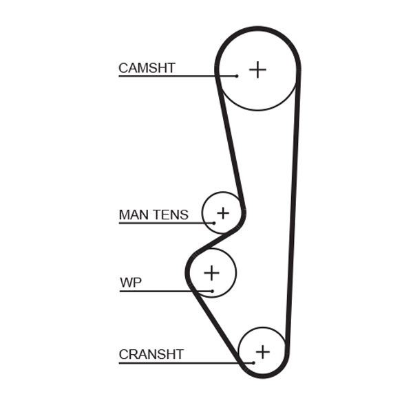 Distributieriem GATES 5094XS GATES PowerGrip 5094XS Tandriem Porsche 911 2019