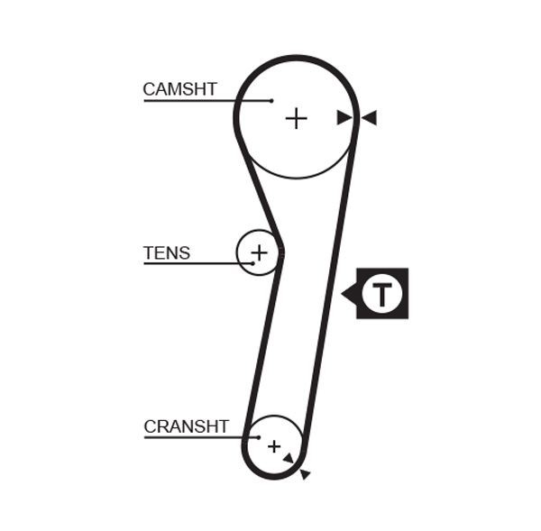 GATES Registerrem 5262XS Reg reim GATES Daihatsu YRV PowerGrip 5262XS