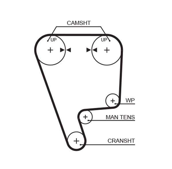 GATES Hammashihnat 5349XS Civic VIII Sedan (FD, FA) jakohihna GATES PowerGrip 5349XS