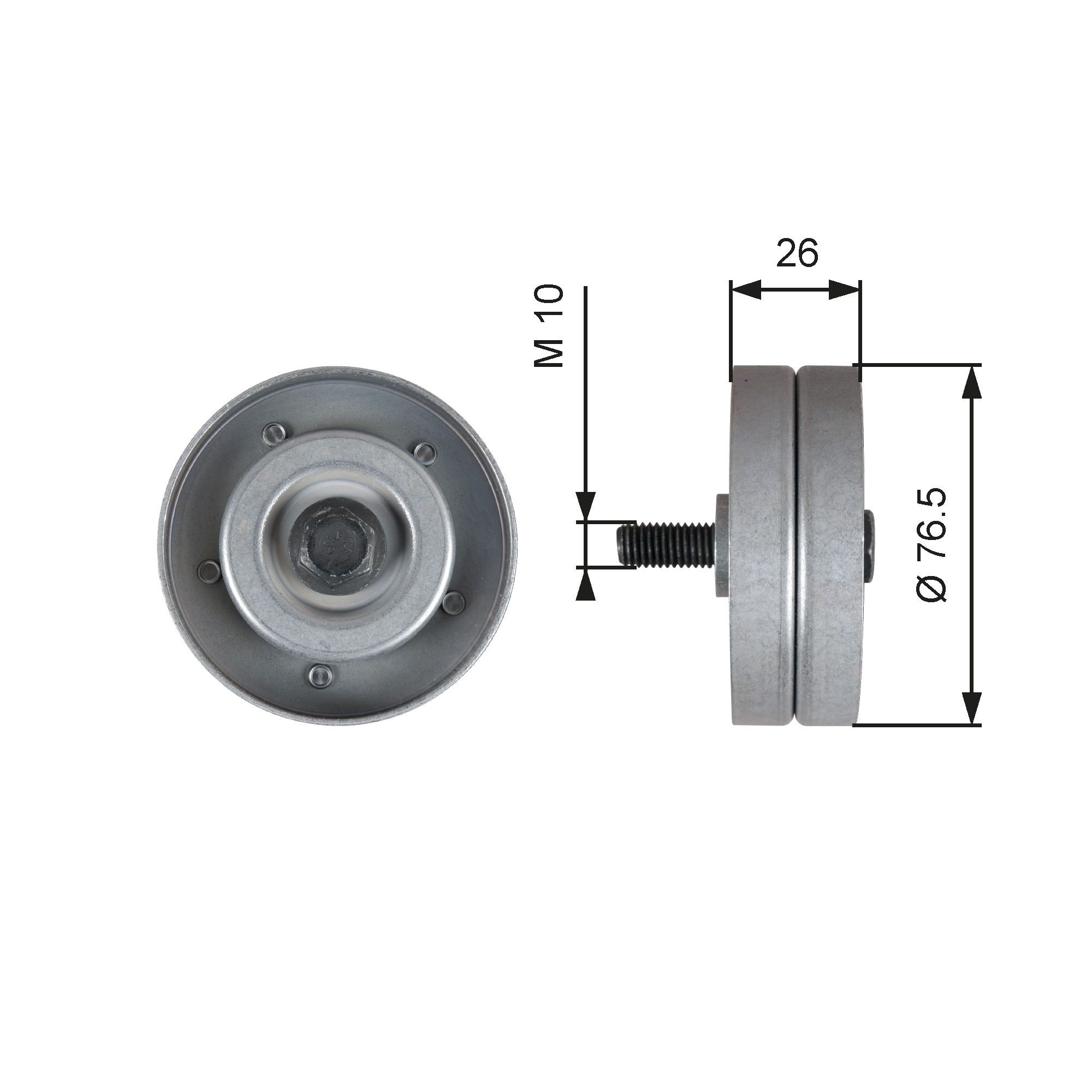 GATES Geleiderol / omdraairol v-snaren T36182 GATES T36182 Geleiderol / omdraairol v-snaren VAUXHALL Corsavan Mk2 (C) (X01) 1.2 16V Dualfuel (F08) 80 Pk 2004
