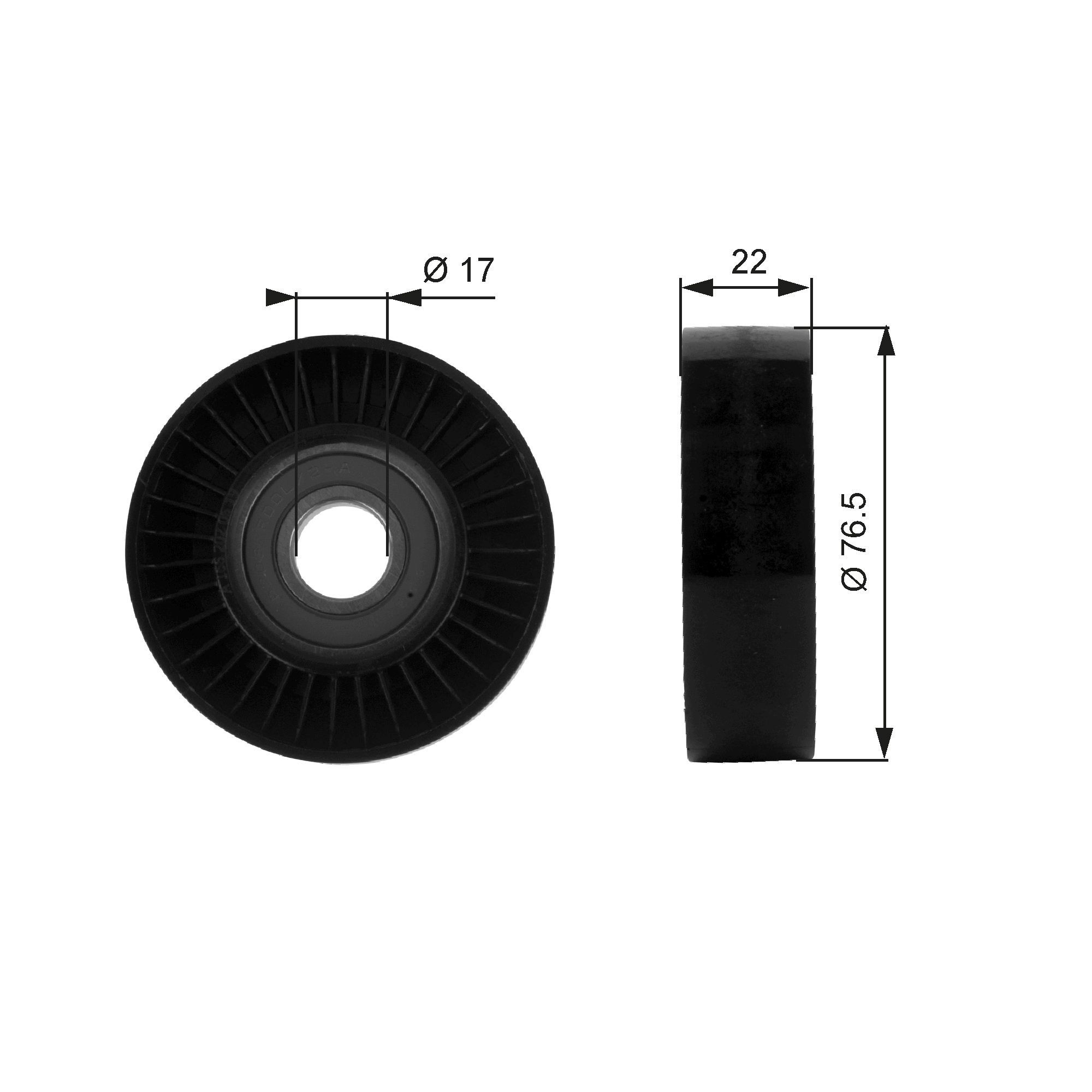 GATES Umlenkrolle Keilrippenriemen T36183 Umlenkrolle GATES Mercedes-Benz 100 DriveAlign T36183