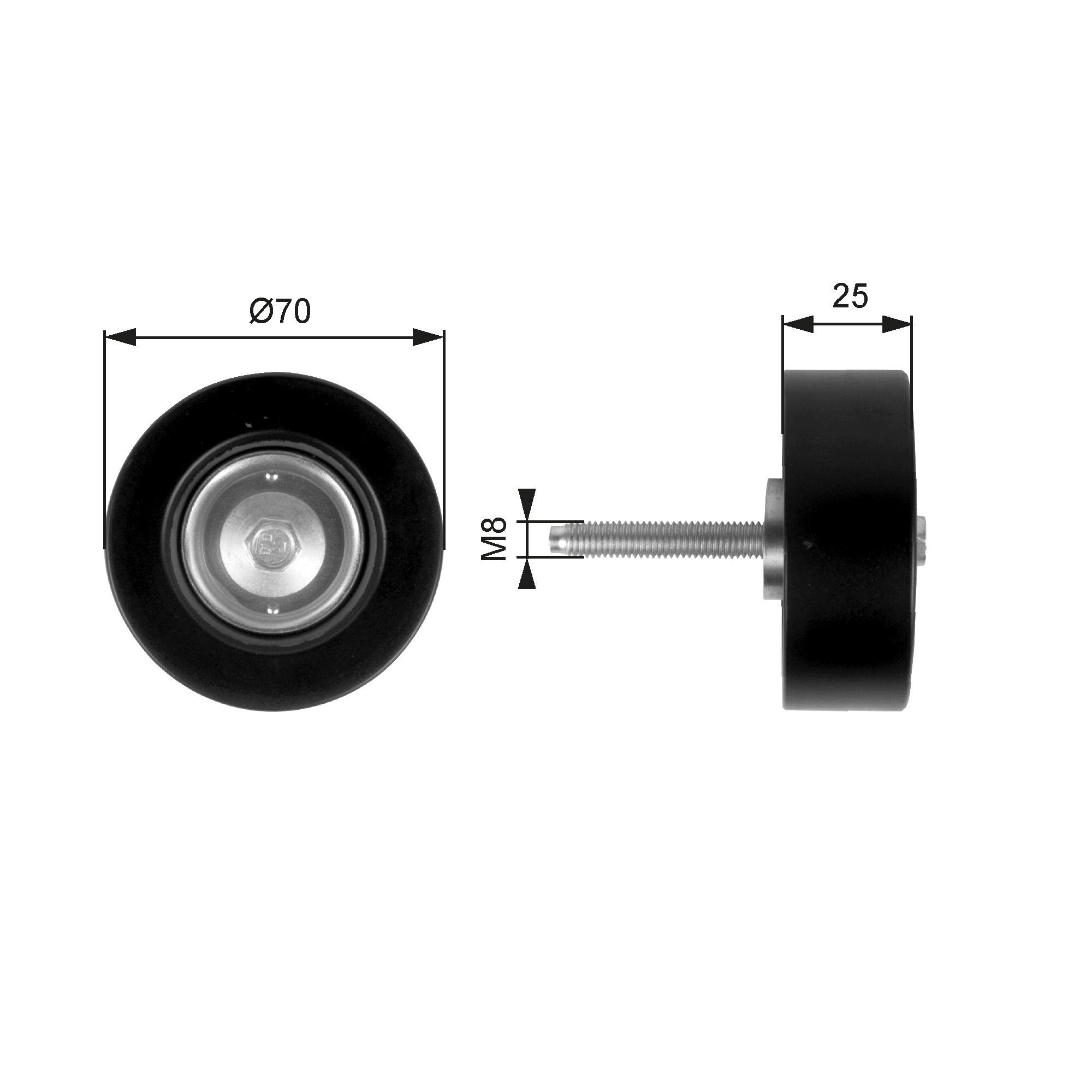 GATES Galet enrouleur de courroie d'accessoire T36263 GATES T36263 Poulie renvoi transmission courroie trapézoïdale à nervures Mazda 3 bk d'origine prix