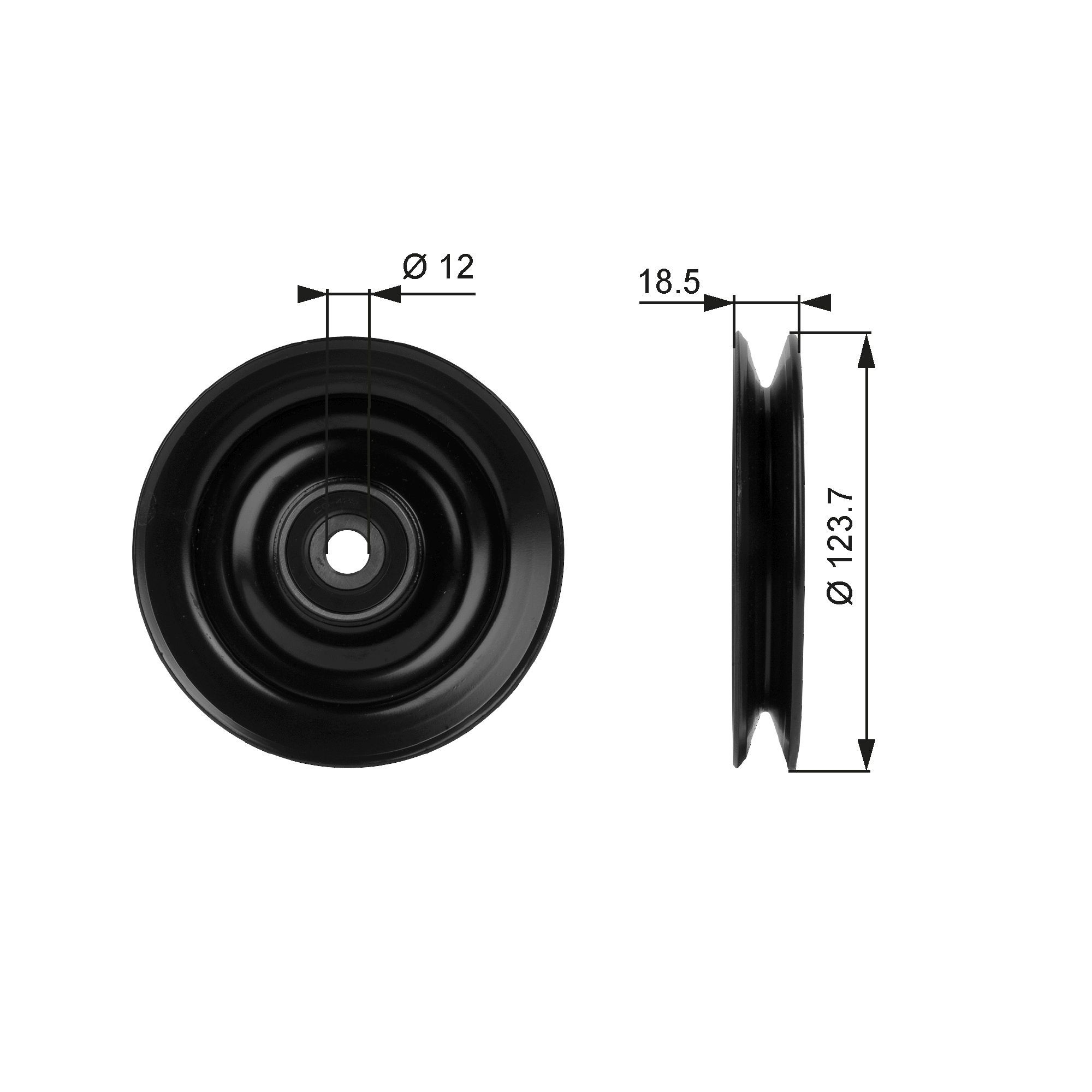 GATES Geleide rol / omdraairol v-snaar T38040 T38040 DriveAlign Geleide rol / omdraairol v-snaar BMW X4 GATES