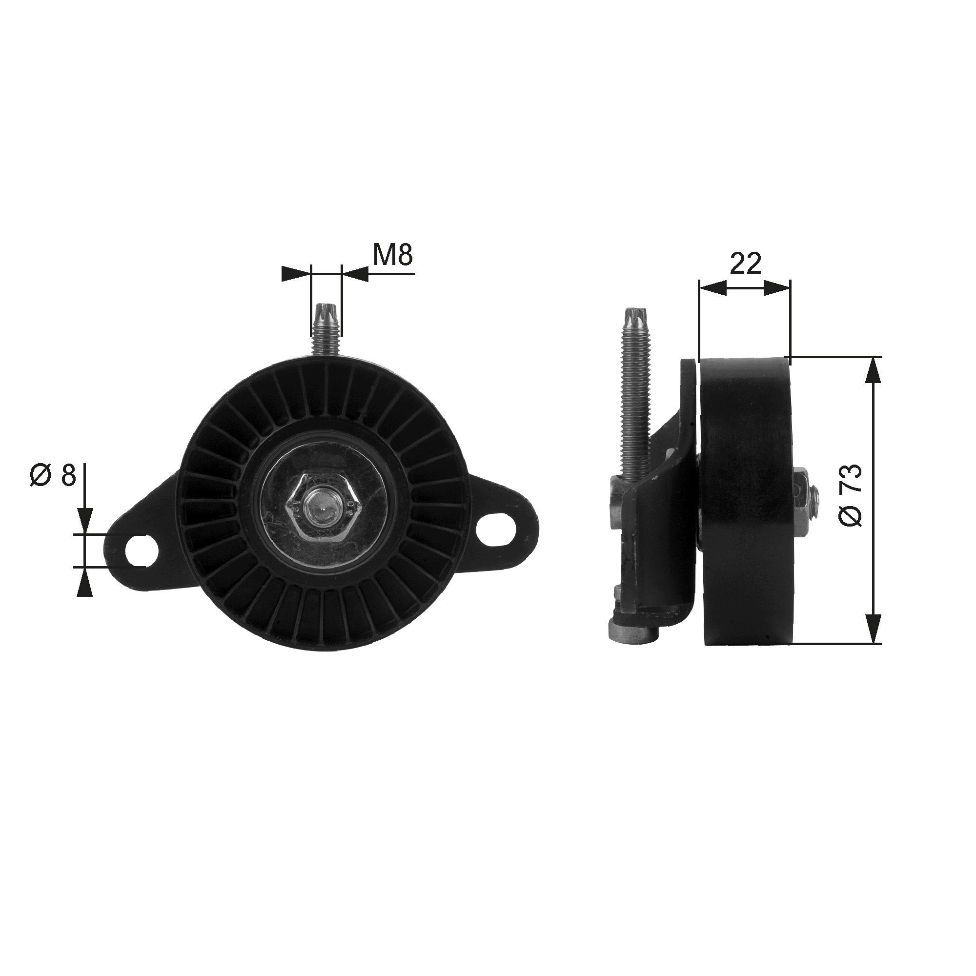 GATES Rullo tenditore cinghia Poly-V T38056 GATES T38056 Rullo tenditore cinghia Ford Fiesta Mk4 JVS prezzo