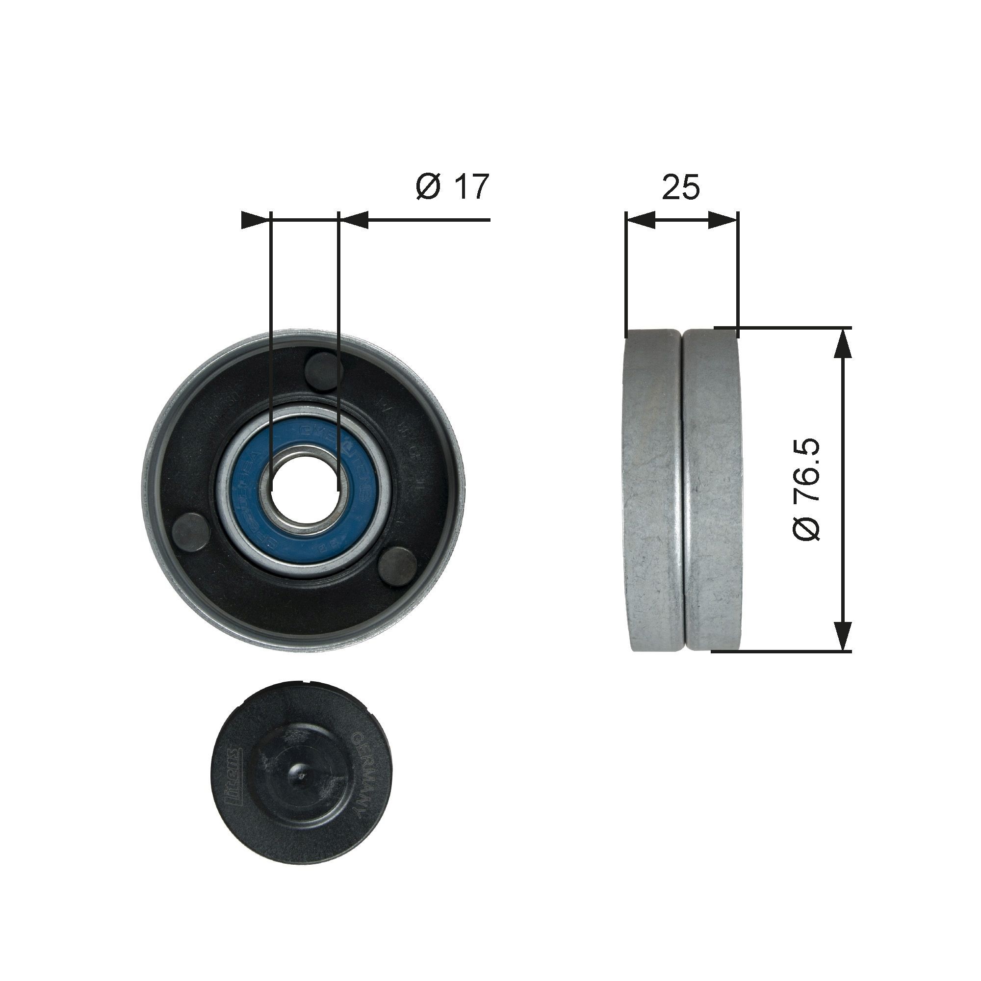 GATES Τροχαλία παρέκκλισης, ιμάντας poly-V T38059 Τροχαλια αδρανειας GATES RAPID T38059 φθηνά