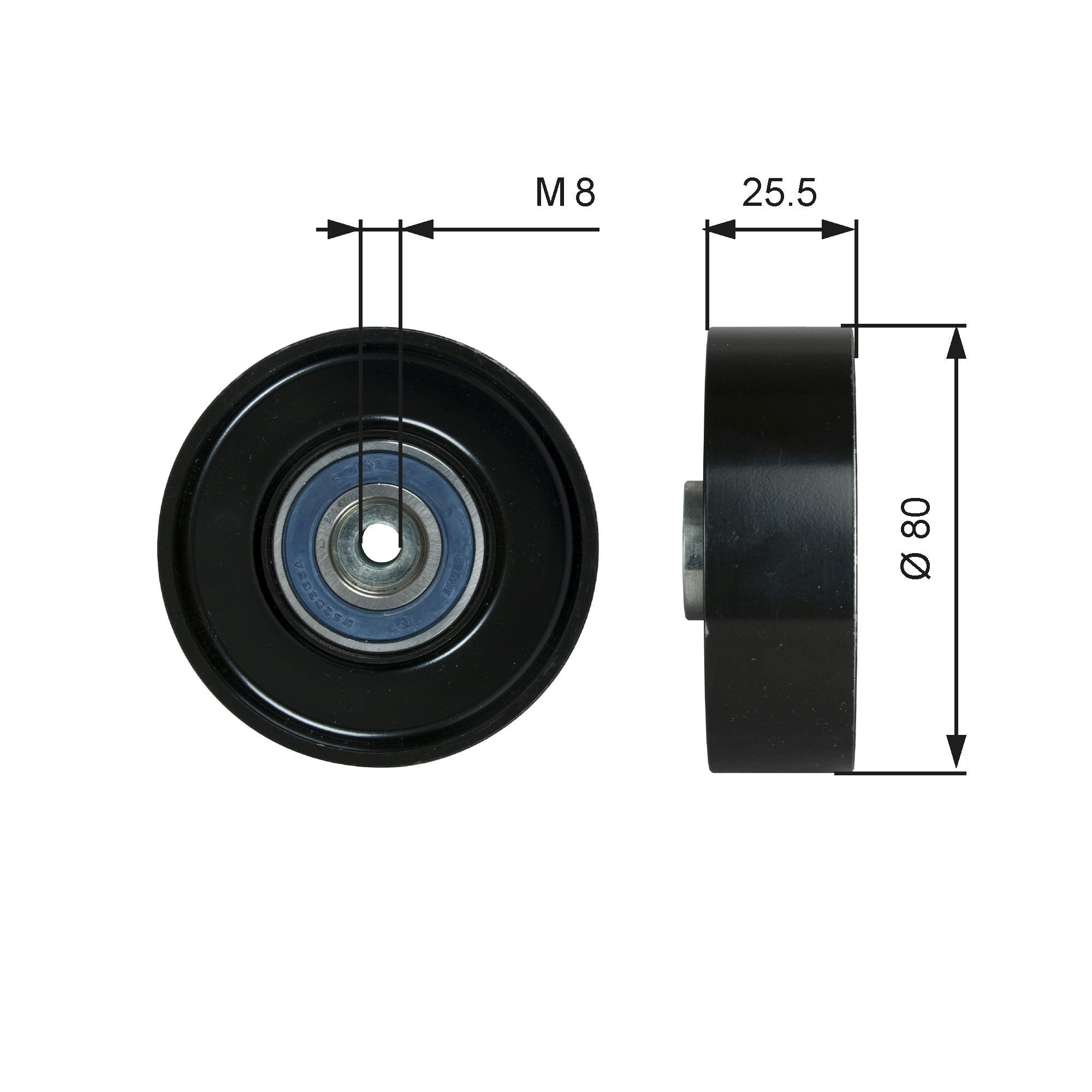 GATES Medløberhjul, multi-V-rem T38089 GATES T38089 W124 Medløberhjul originale pris