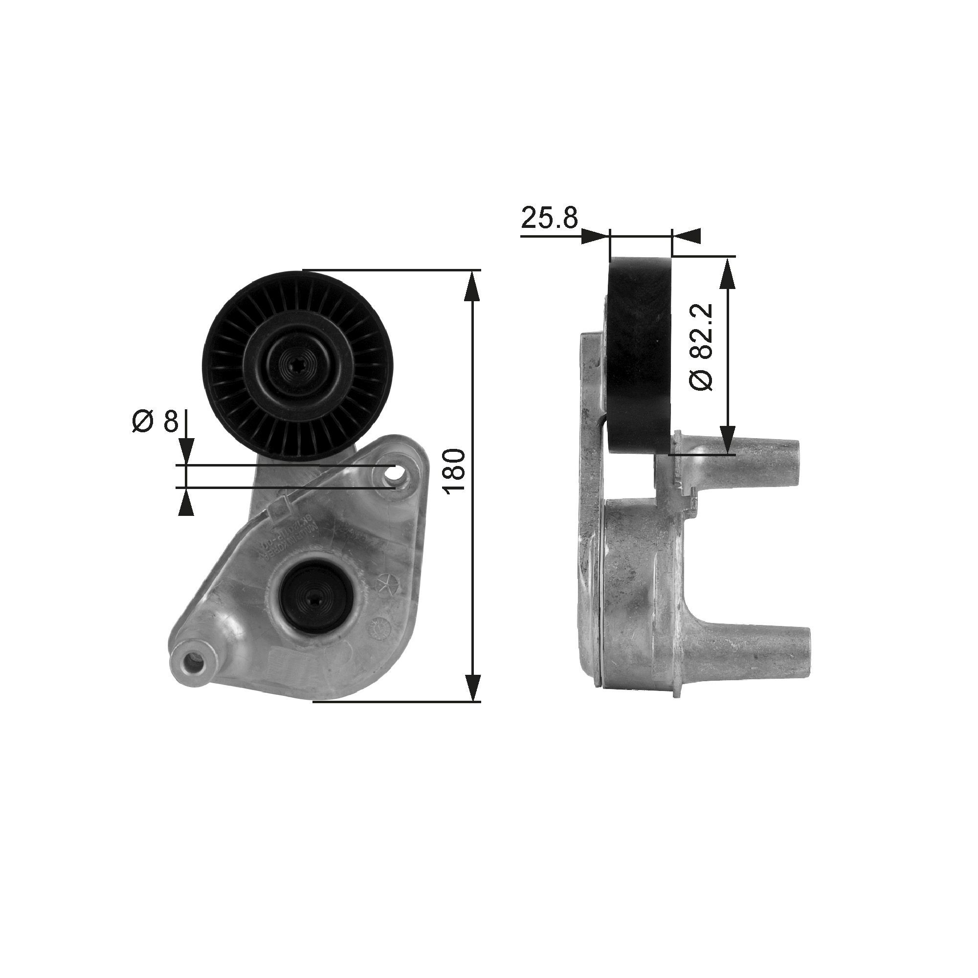 Rullo tenditore cinghia Poly-V GATES T38149 7808-21049 GATES DriveAlign T38149 Puleggia tendicinghia Hyundai SONATA 2024