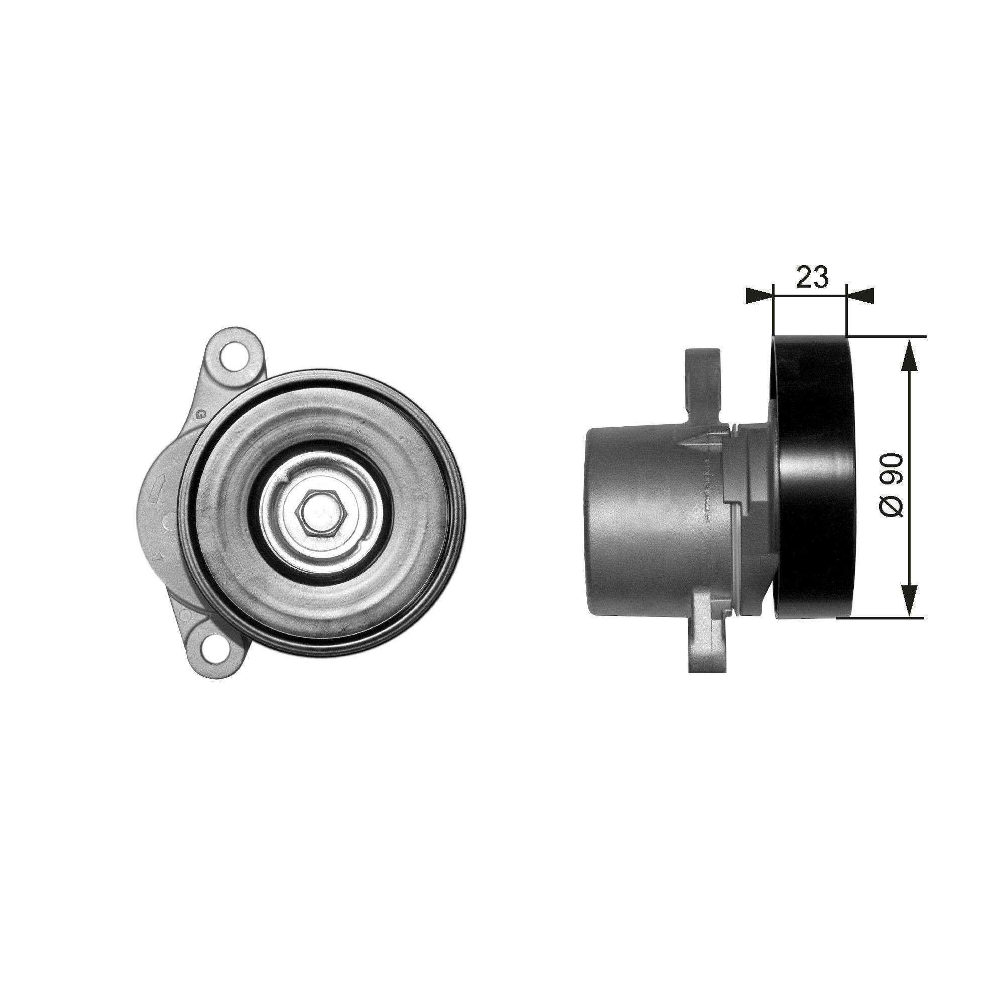 GATES Rolo tensor, correia trapezoidal estriada T38156 Rolo tensor SUZUKI GATES DriveAlign T38156