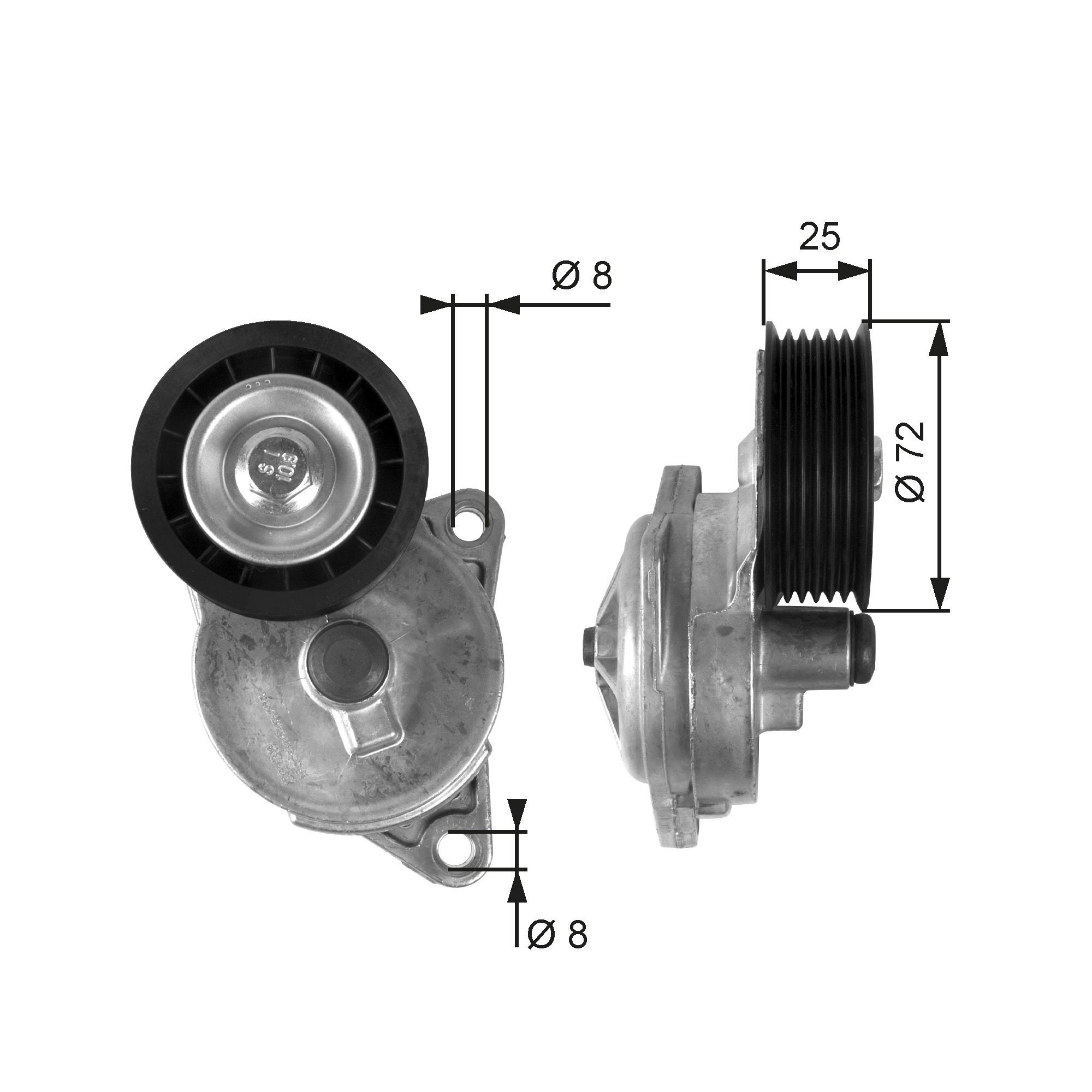 GATES Spannrolle, Keilrippenriemen T38188 T38188 DriveAlign Spannrolle Keilrippenriemen FORD USA EXPLORER GATES kaufen