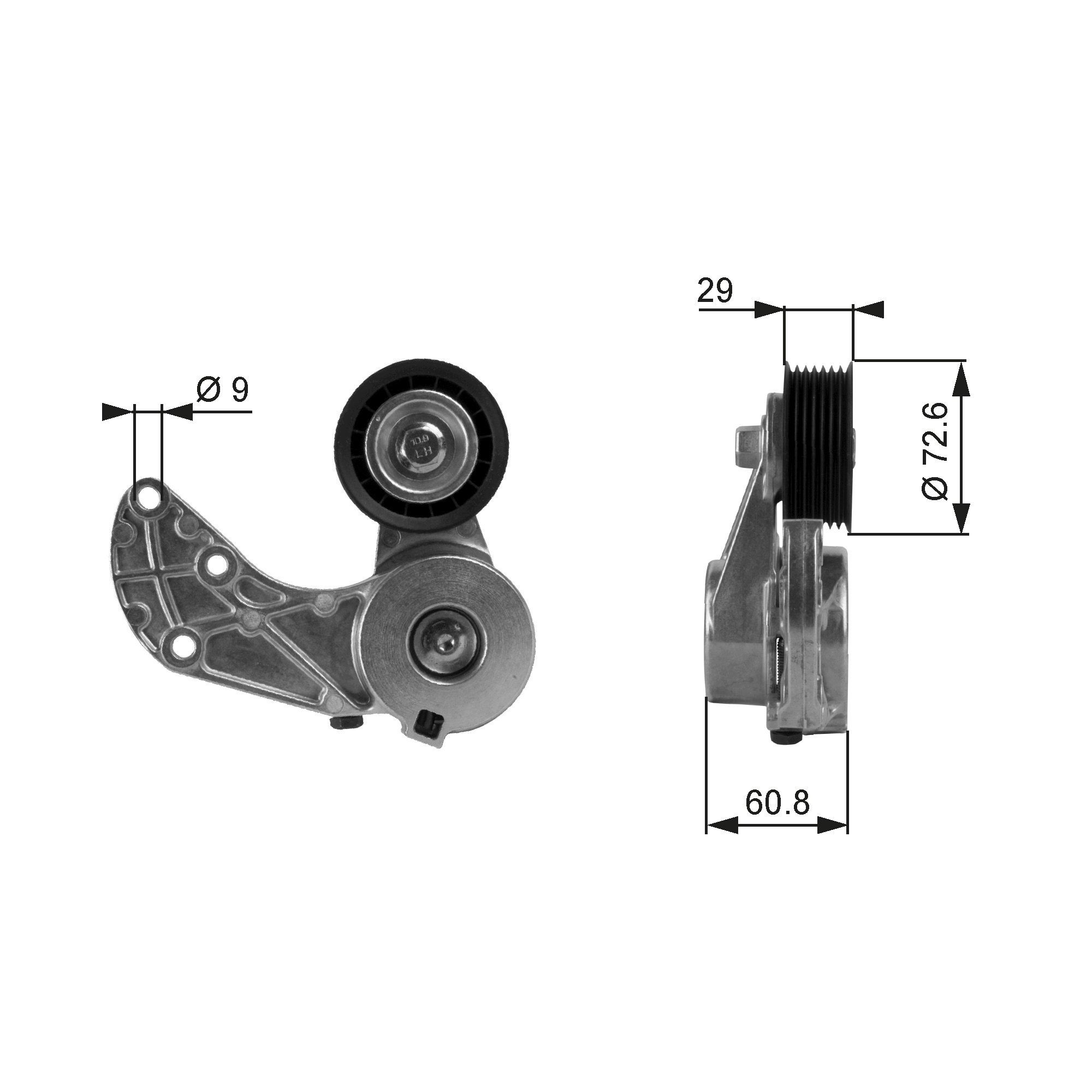 GATES Napínacia kladka rebrovaného klinového remeňa T38317 GATES T38317 Napínacia kladka Porsche 991 Coupe originálne cena