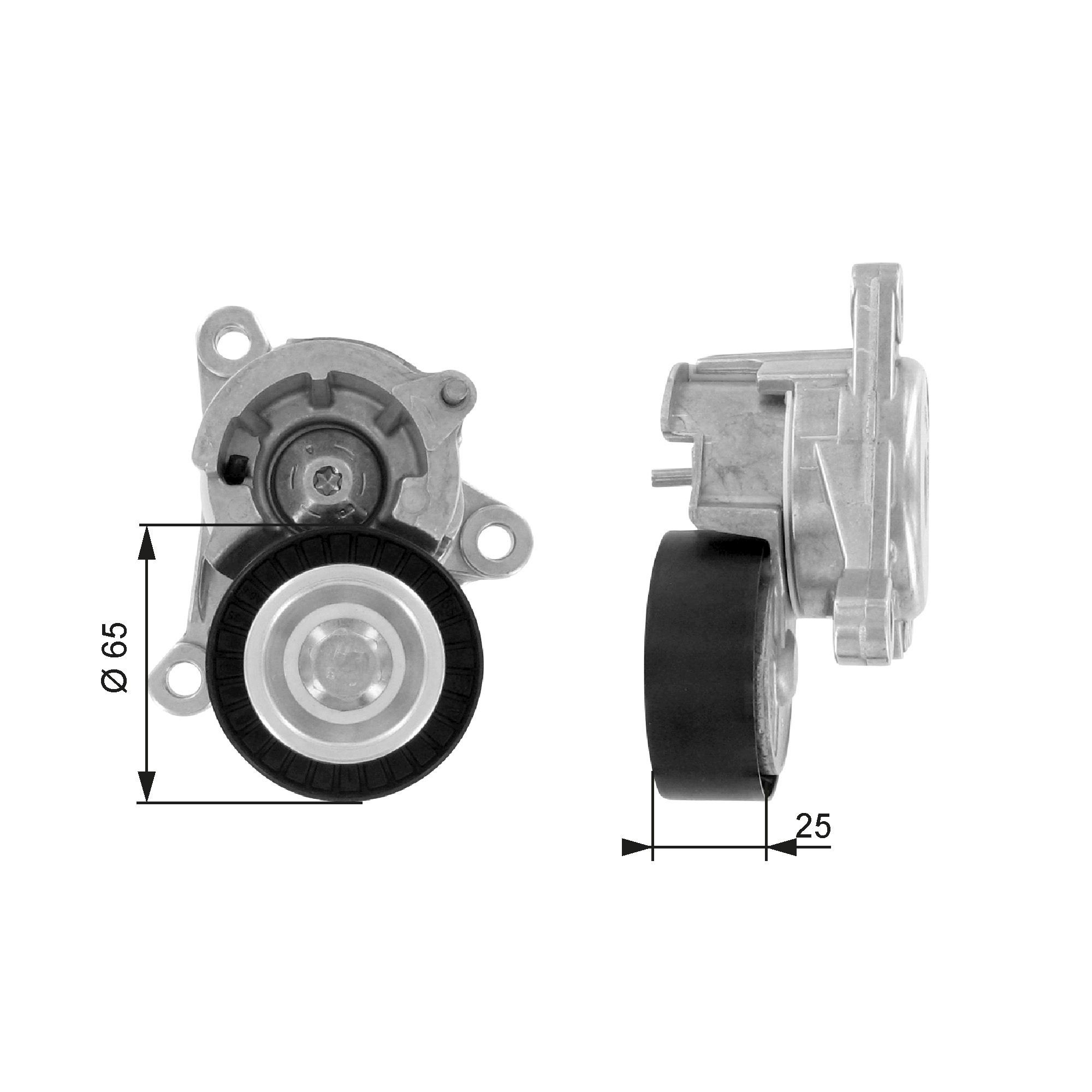 GATES Spännrulle, aggregatrem T38320 T38320 GATES spännrulle kuggrem PEUGEOT EXPERT