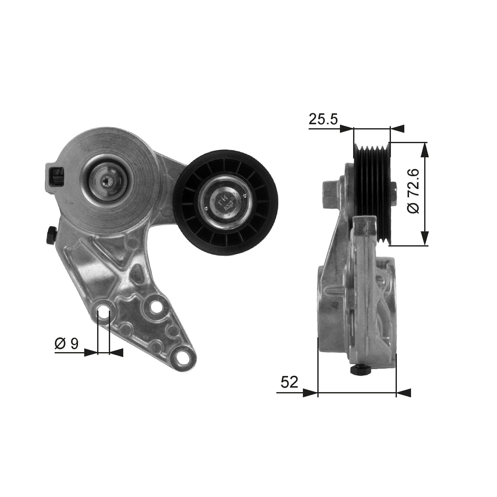 GATES Spanrol, poly V-riem T38377 GATES T38377 originele Spanrol VW Bora 1j2 kosten