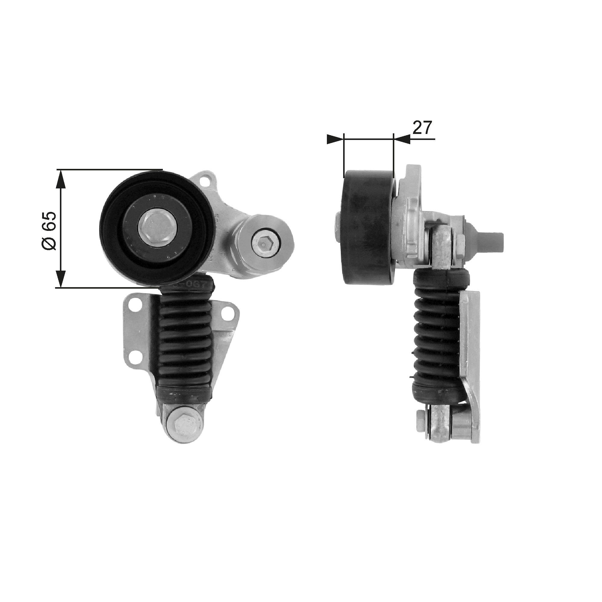 GATES Rolo tensor, correia trapezoidal estriada T38399 GATES T38399 Rolo tensor FORD MONDEO custo