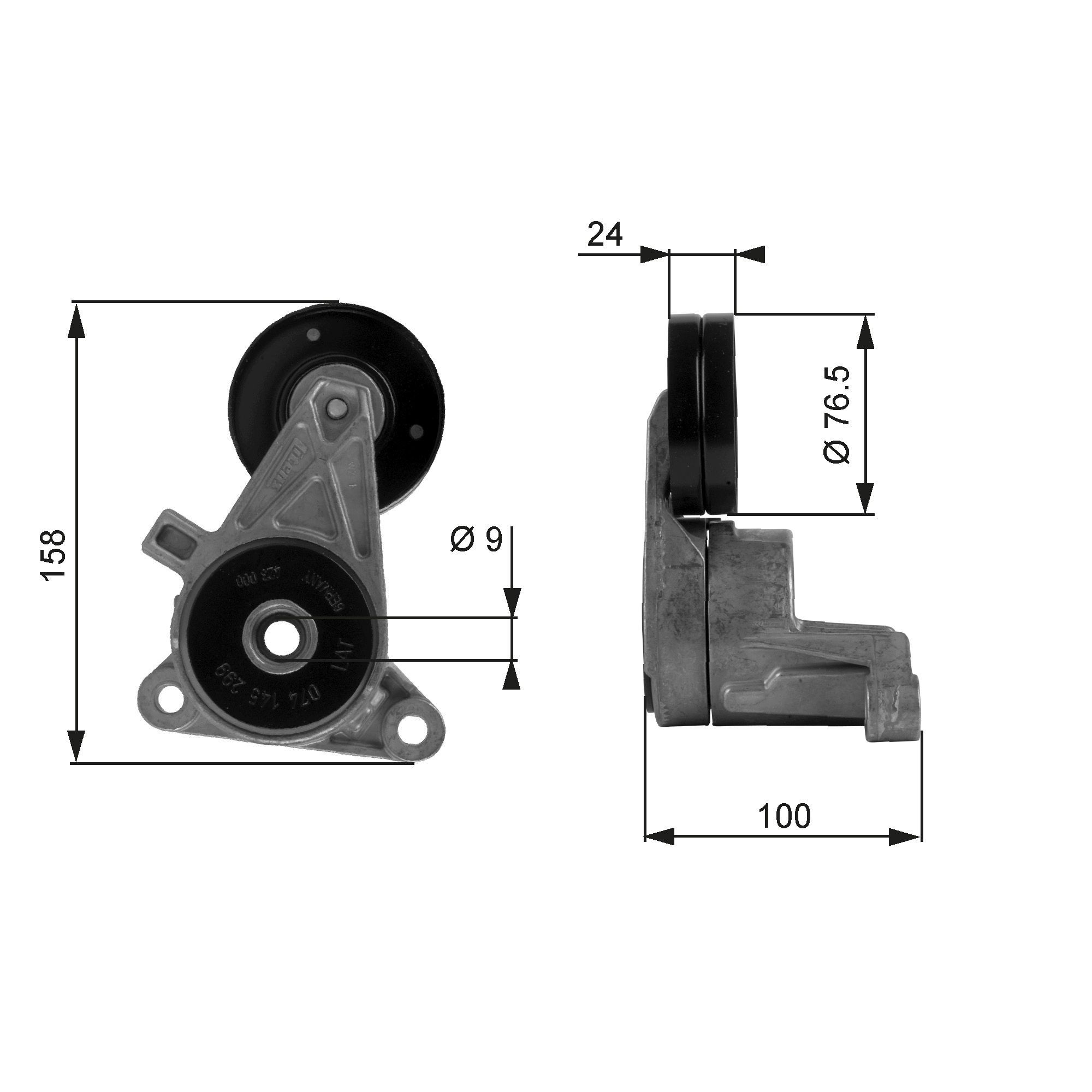 GATES Spännrulle, aggregatrem T38437 GATES T38437 Spännrulle Volvo 850 Kombi original
