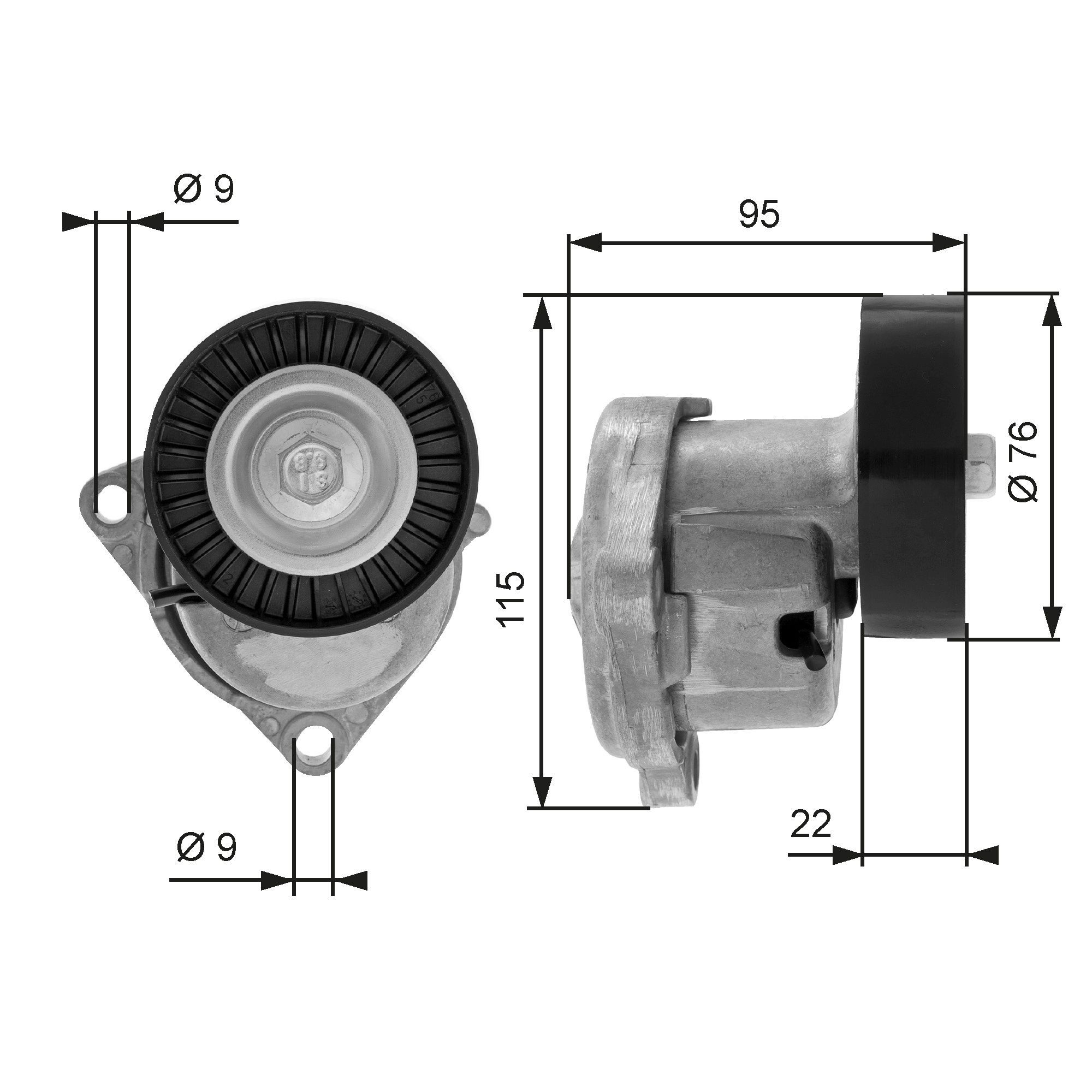GATES Τεντωτήρας, ιμάντας poly-V T38448 GATES T38448 Τεντωτηρας ιμαντα Carnival I (GQ) τιμες