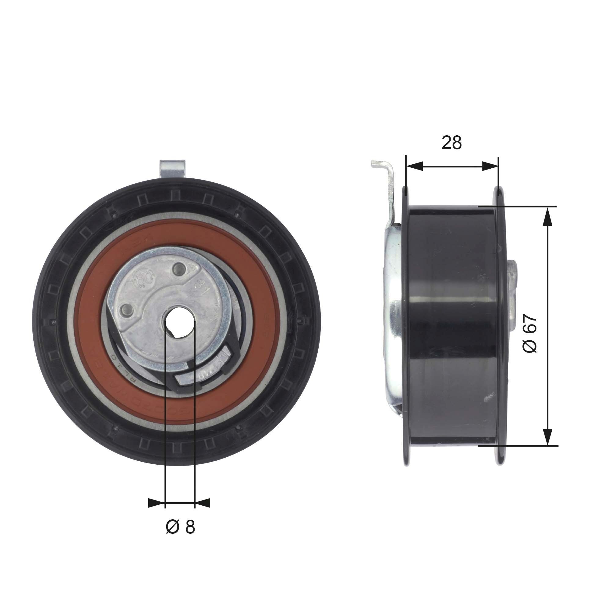 GATES Τεντωτήρας, οδοντ. ιμάντας T43052 GATES T43052 Τεντωτήρας, οδοντ. ιμάντας Volkswagen Polo 6N2 τιμες