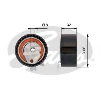 GATES Spanrol, distributieriem T43168 Spanrol, tandriem GATES TRAFIC T43168 goedkoop