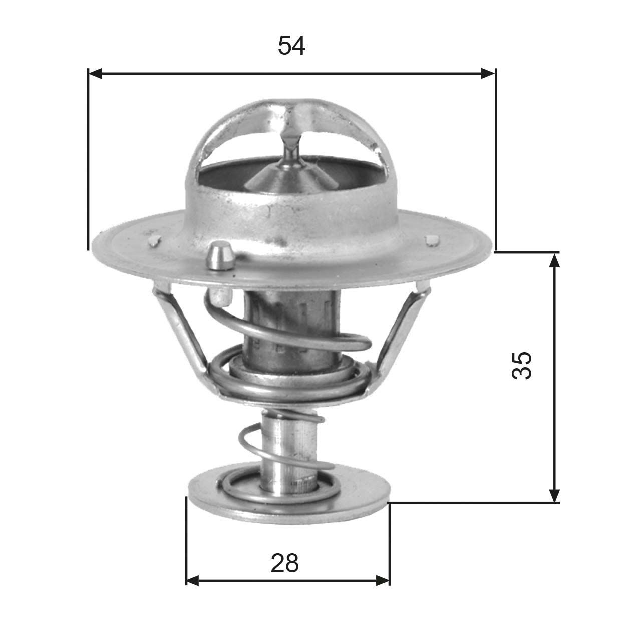 GATES Termostats, Dzesēšanas šķidrums TH00782G1 TH00782G1 Termostats HYUNDAI MATRIX GATES