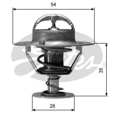 GATES Termostato motore TH04282G1 GATES TH04282G1 costo Termostato refrigerante NISSAN Teana III (J33, L33) originale
