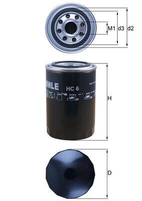 MAHLE Hydraulic Filter, steering system HC 6 LEXUS RX MAHLE hydraulic steering filter HC6