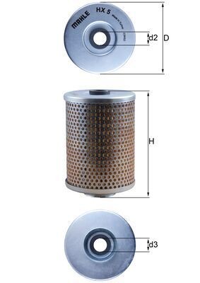 MAHLE Filter, servostyring HX 5 Hydraulikkfilter MAHLE B-Serie HX 5 billige