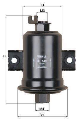 MAHLE Φίλτρο καυσίμου KL 140 MAHLE KL140 Φίλτρο καυσίμων Dacia SANDERO γνήσια