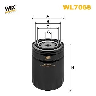 WIX FILTERS Filtre à huile WL7068 Filtres à huile WIX FILTERS 940 WL7068 pas cher