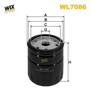 WIX FILTERS Filtro olio WL7086 WIX FILTERS WL7086 Filtro olio CITROЁN C5 prezzo