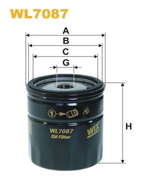 WIX FILTERS Filtro olio WL7087 WIX FILTERS WL7087 Filtro olio motore Century Station Wagon (4_35) prezzo