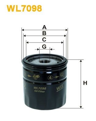 WIX FILTERS Oliefilter WL7098 WIX FILTERS WL7098 originele Oliefilter Viva Coupe kosten