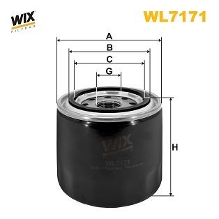 Oliefilter WIX FILTERS WL7171 WIX FILTERS WL7171: Motoroliefilter Kia OPTIMA 2023